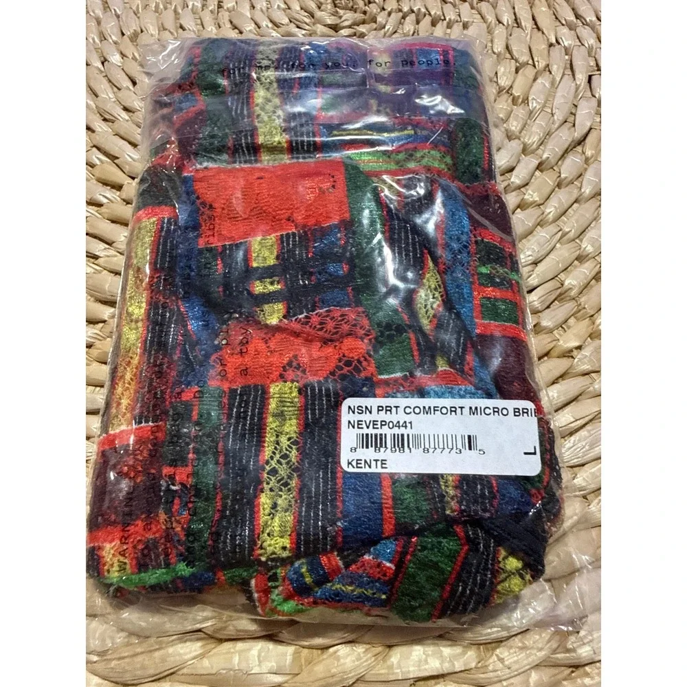 Cosabella Never Say Never Men's Micro Brief Kente Print Lace Designer Luxury L